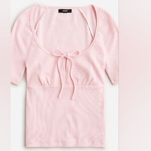 J. Crew Tie-front vintage rib T-shirt